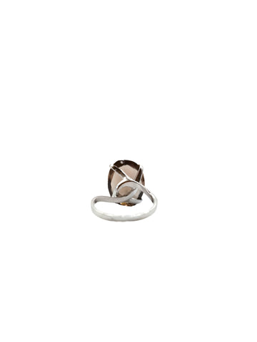 Anello Da Donna In Argento E Cristallo Fumè - 406