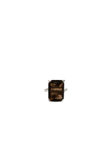 Anello Da Donna In Argento E Cristallo Fumè - 405