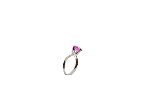Anello Da Donna In Argento E Cristallo Rosa - 403
