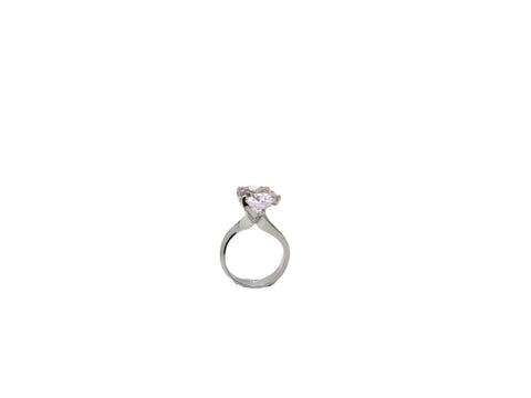 Anello Da Donna In Argento E Cristallo Rosa - 407
