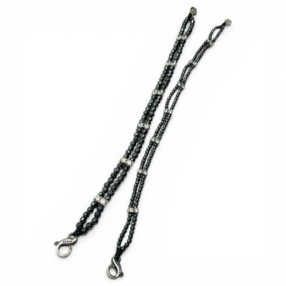 Bracciale Spadarella ematite e zirconi bianchi SPBR779