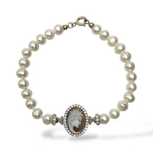 Bracciale con Perle e Cammeo in Argento - Cammeo14