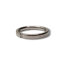 Fede nuziale Damiani in oro bianco con brillante 3 mm - 71030787
