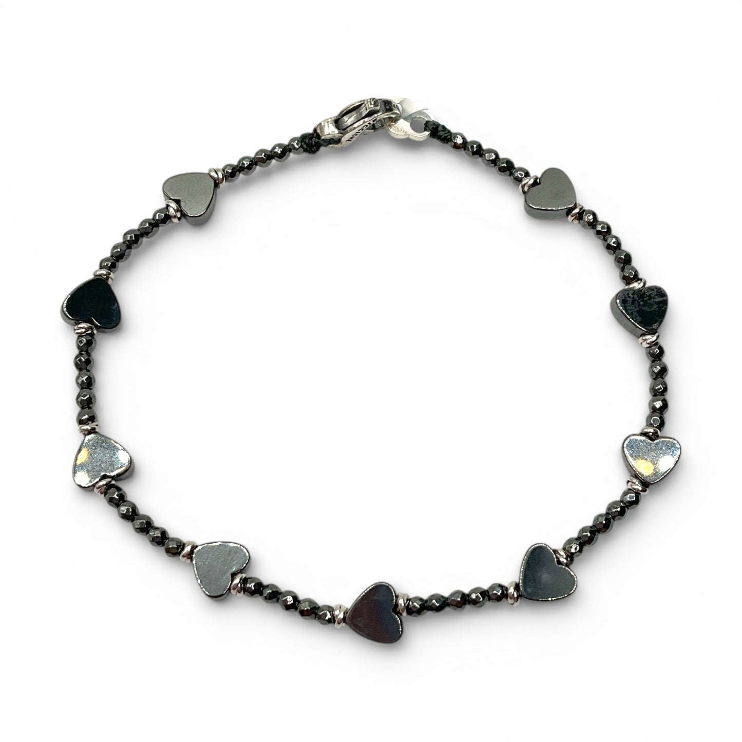 Bracciale Spadarella Cuori di Ematite ed Ematite Scura - SPBR759