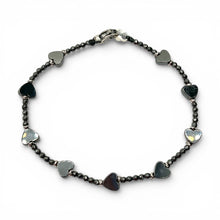 Bracciale Spadarella Cuori di Ematite ed Ematite Scura - SPBR759