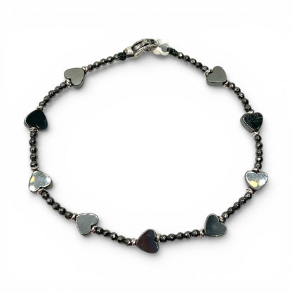 Bracciale Spadarella Cuori di Ematite ed Ematite Scura - SPBR759