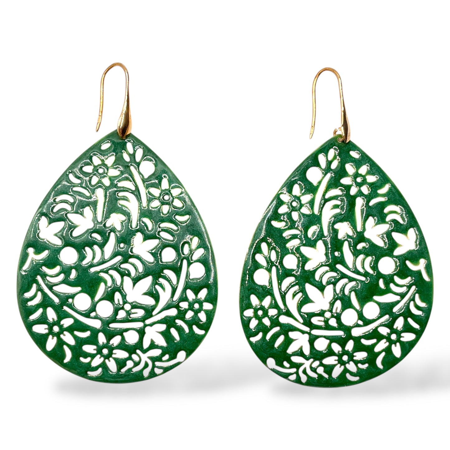 Orecchini Pendenti a Goccia con Glitter o Smalto - OR.AG05