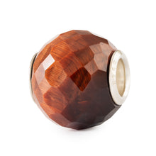 Occhio di Tigre Rosso Rotondo Sfaccettato Trollbeads - TSTBE-00045