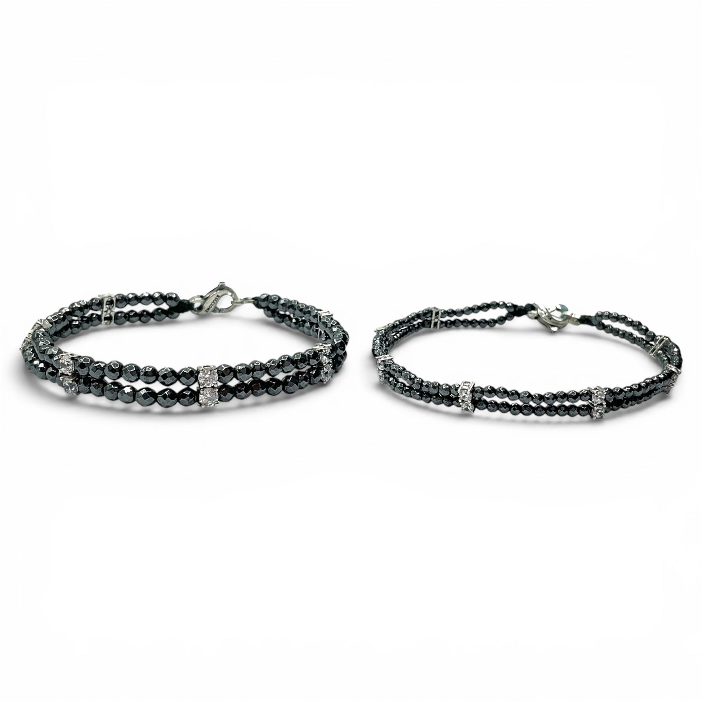 Bracciale Spadarella ematite e zirconi bianchi SPBR779