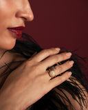 Anello Donna Tondo Bombato Pavè Grande Alisei Gioielli - A126