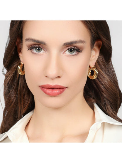 Orecchini a Cerchio Donna Unoaerre Torchon - 000EXO4879900