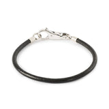 Bracciale in Pelle e Argento, Nero Trollbeads - TLEBR-00082