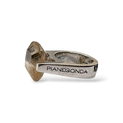Anello Donna Argento Quarzo Giallo - A0390