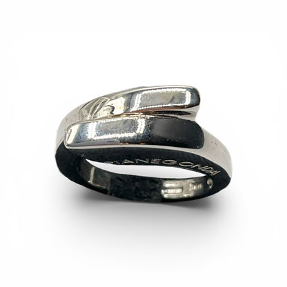 Anello Donna Argento Lucido Incrociato - AA10407