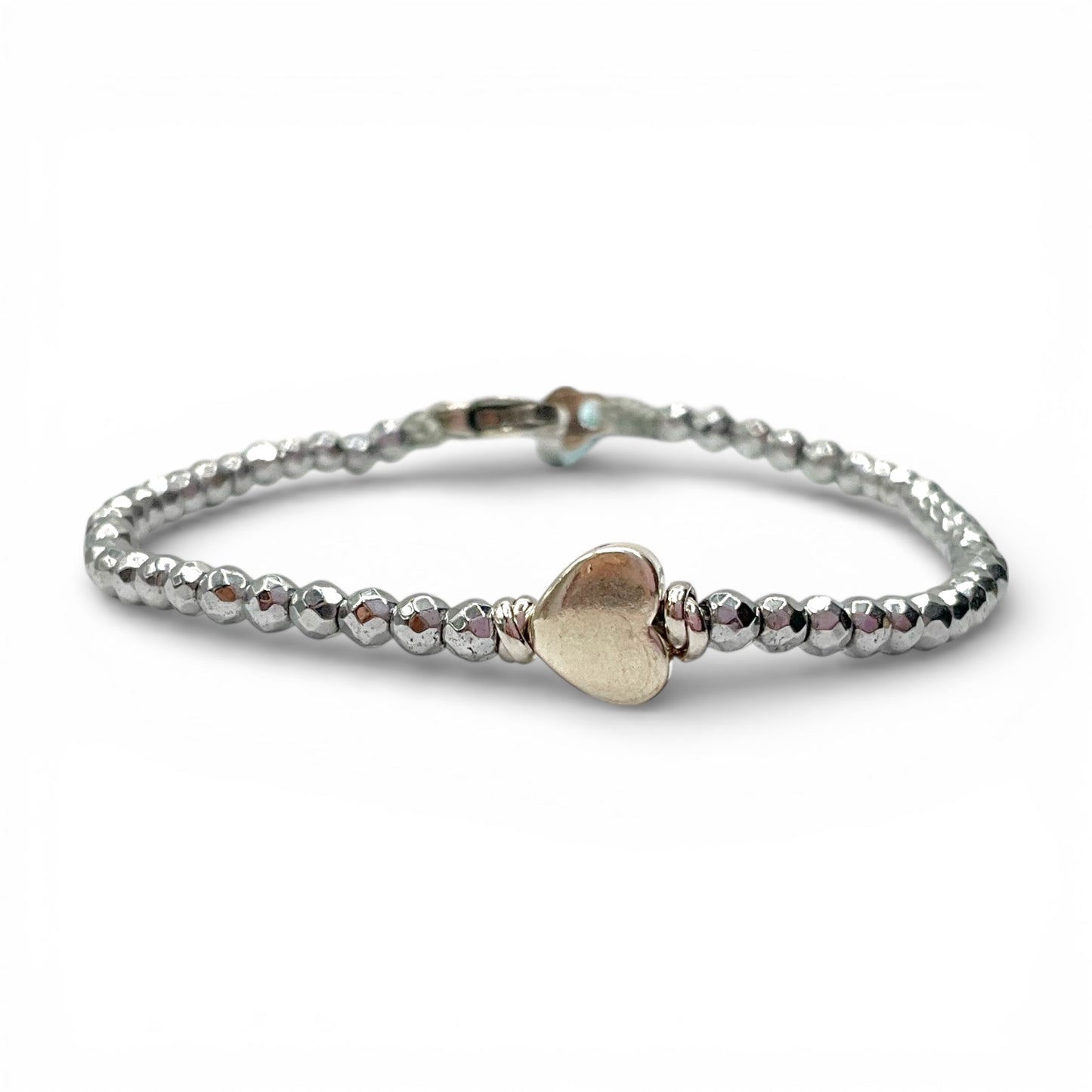 Bracciale Spadarella Cuore ed Ematite Chiara - SPBR763