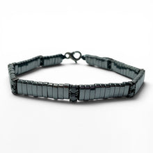 Bracciale Spadarella Ematite a Barretta e Zirconi Neri - SPBR781