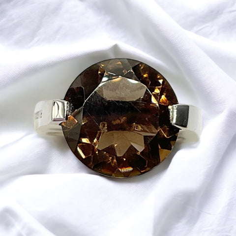 Anello Donna con Quarzo Fumè in Argento - AA010424