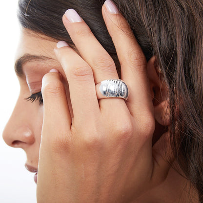 Anello Donna Unoaerre Fascia Bombata - 000EXA0670000