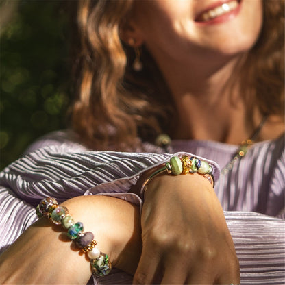 Calcite Giallo-Verde Rotonda Sfaccettata Trollbeads - TSTBE-00047