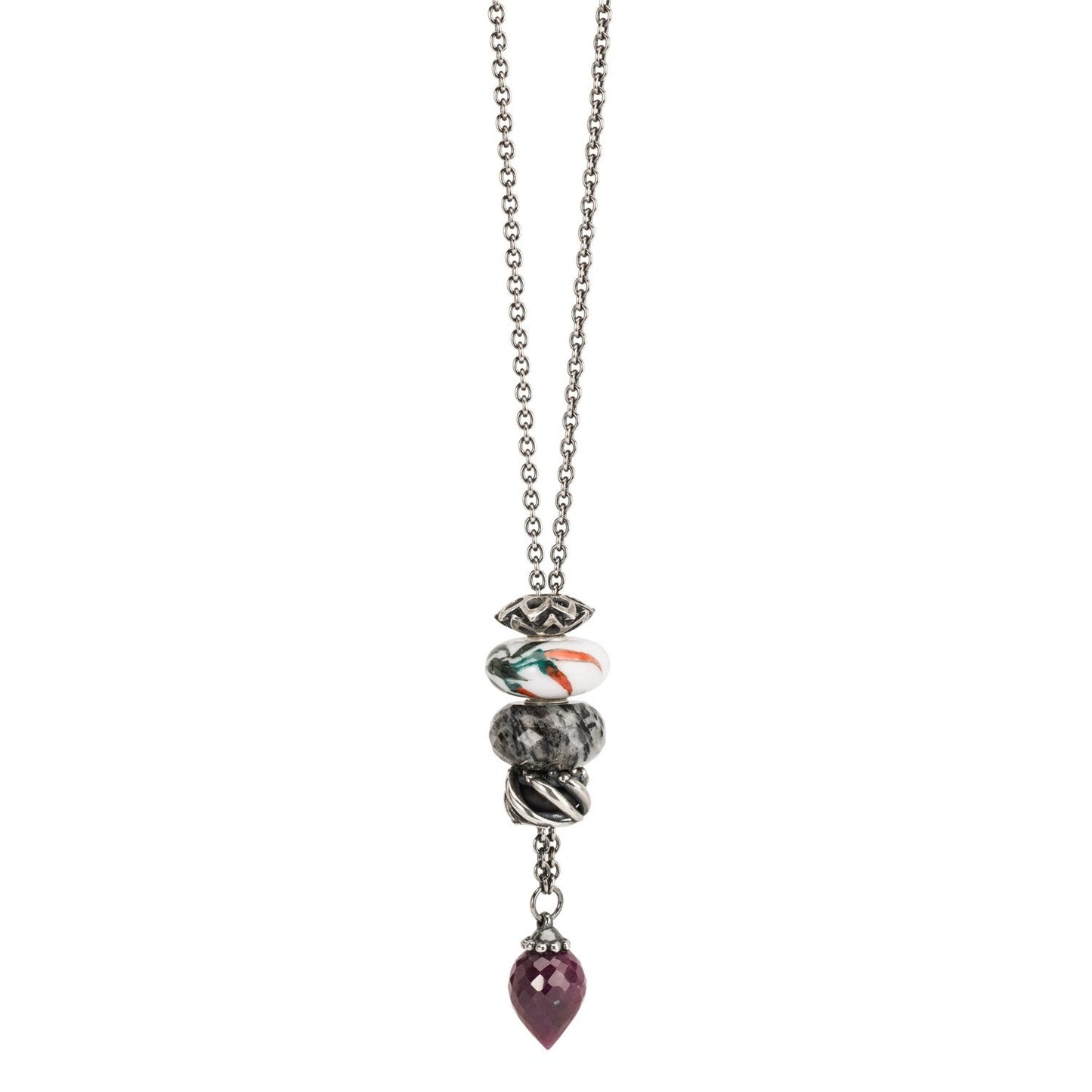 Collana Fantasia con Rubino Trollbeads - TAGFA-00066