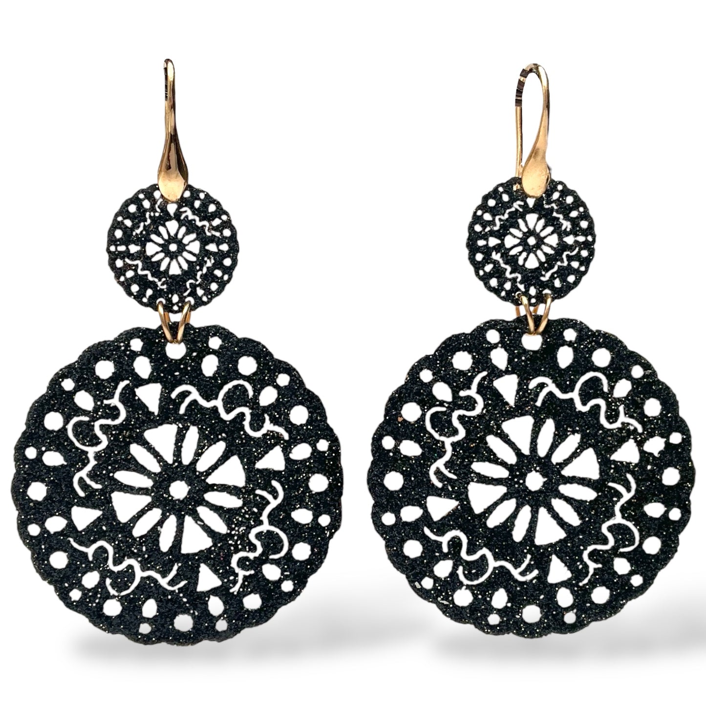 Orecchini Pendenti con Glitter o Smalto - OR.AG09