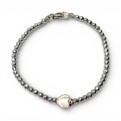 Bracciale Spadarella Cuore ed Ematite Chiara - SPBR763