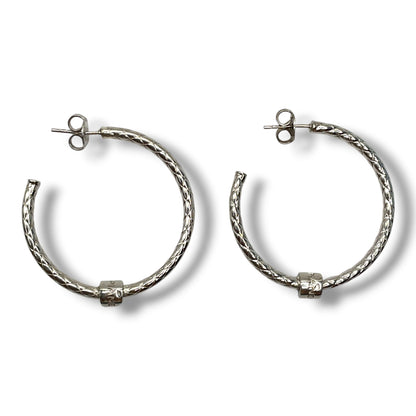 Orecchini a Cerchio Donna Argento Bond - OA010508