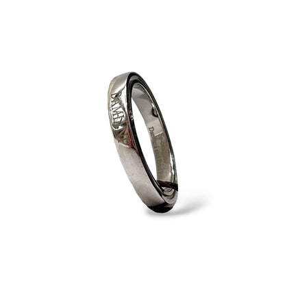 Fede Nuziale Damiani D-Side in Platino e 4 Diamanti 3 mm - 71395921