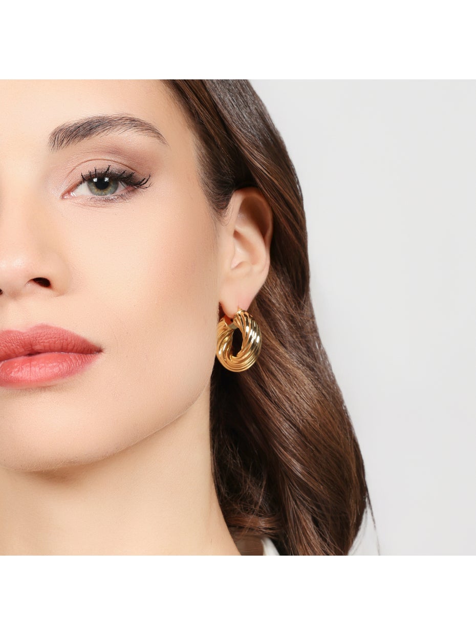 Orecchini a Cerchio Donna Unoaerre Torchon - 000EXO4879900