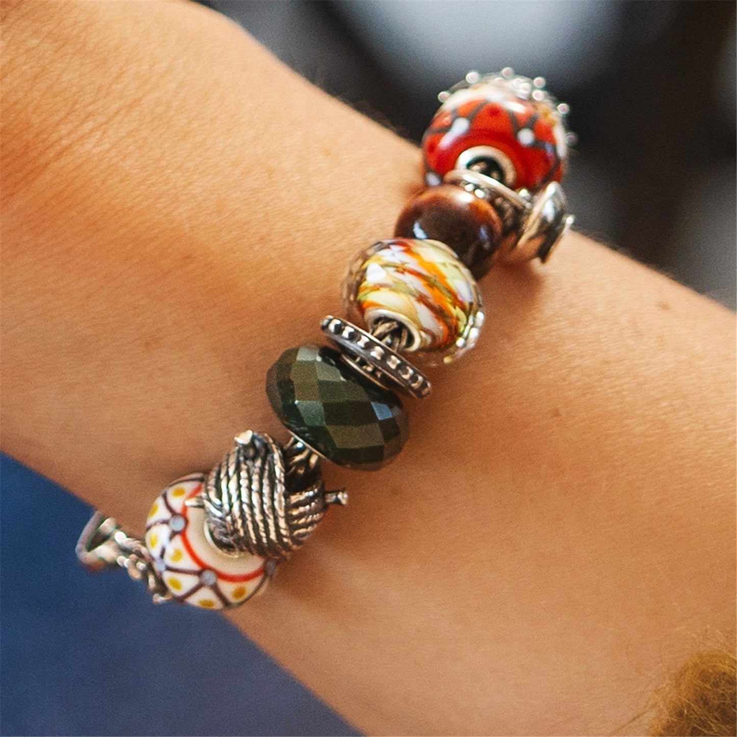 Occhio di Tigre Rosso Rotondo Trollbeads - TSTBE-00044