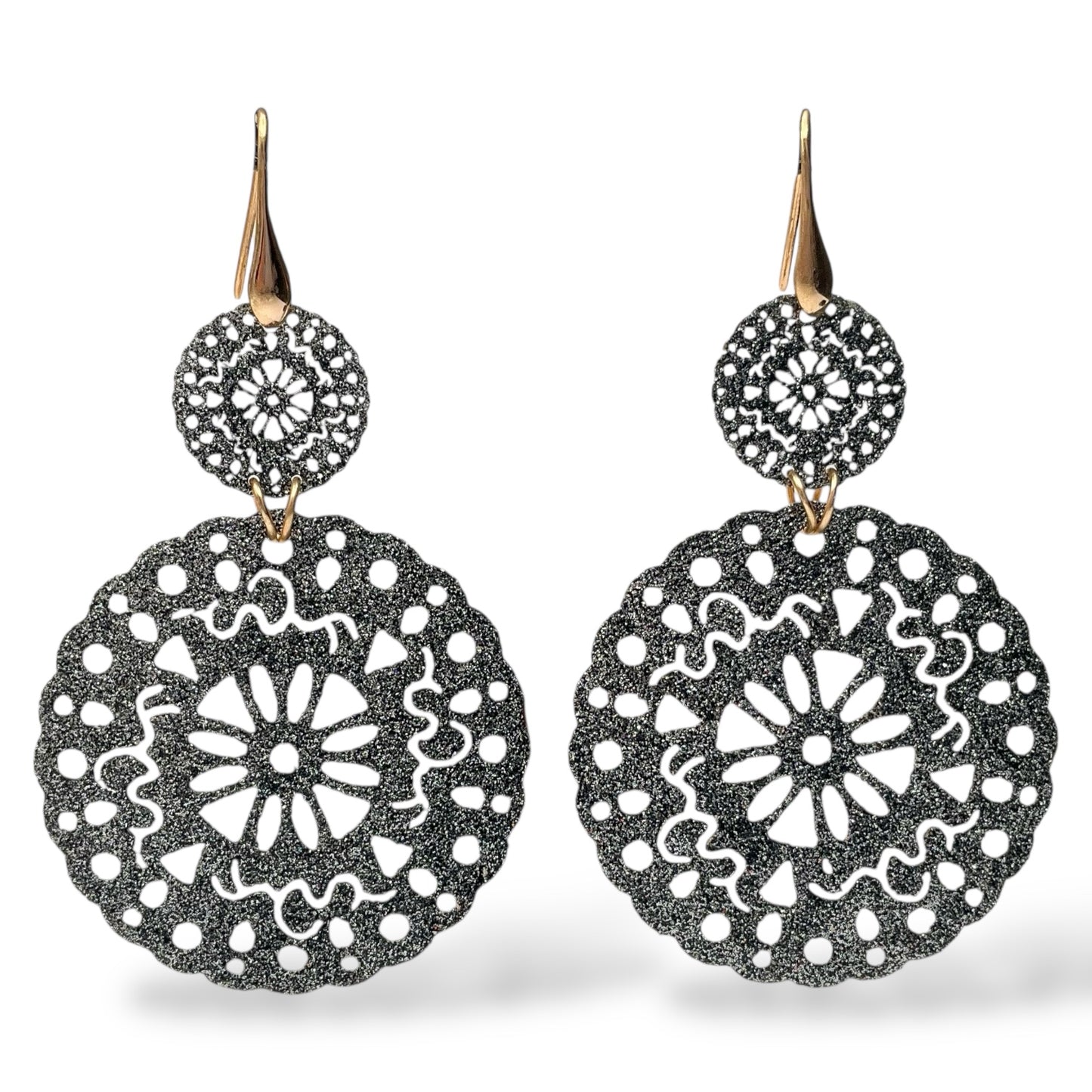 Orecchini Pendenti con Glitter o Smalto - OR.AG09