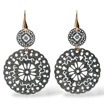 Orecchini Pendenti con Glitter o Smalto - OR.AG09