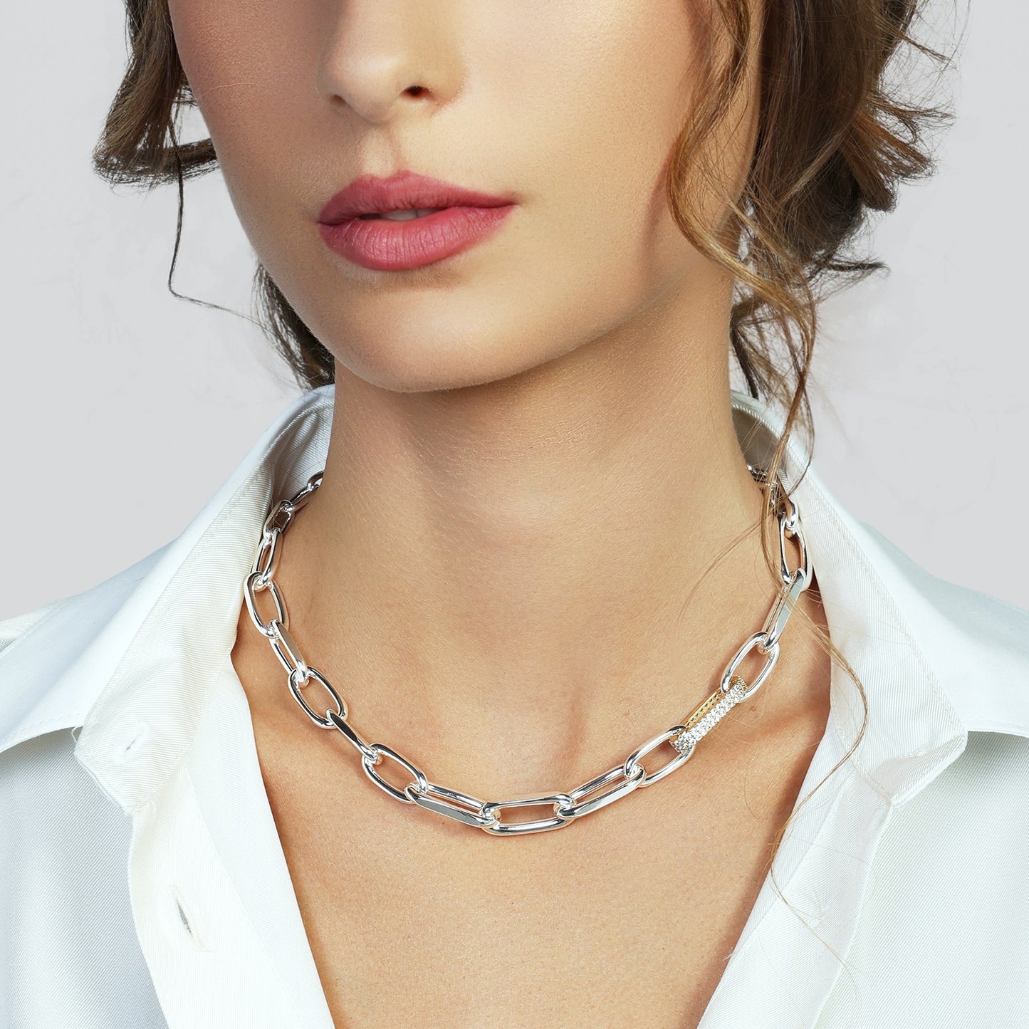 Collana Donna Catena con Zirconi Unoaerre - 000EXH5734000