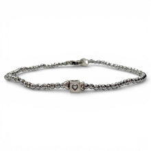 Bracciale Spadarella Cubo Cuore, Anellini ed Ematite Chiara - SPBR762