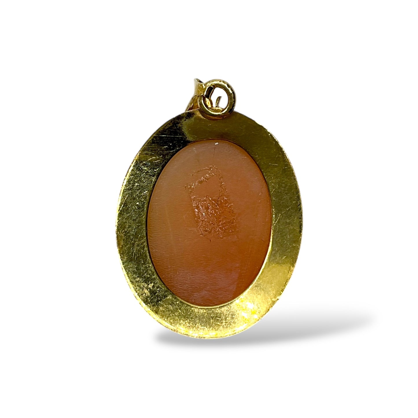 Ciondolo Cammeo con Montatura in Argento Dorato - Cammeo11