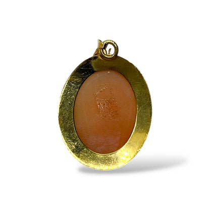Ciondolo Cammeo con Montatura in Argento Dorato - Cammeo11