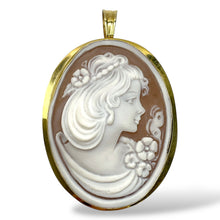 Ciondolo/Spilla Cammeo con Montatura in Argento Dorato - Cammeo10