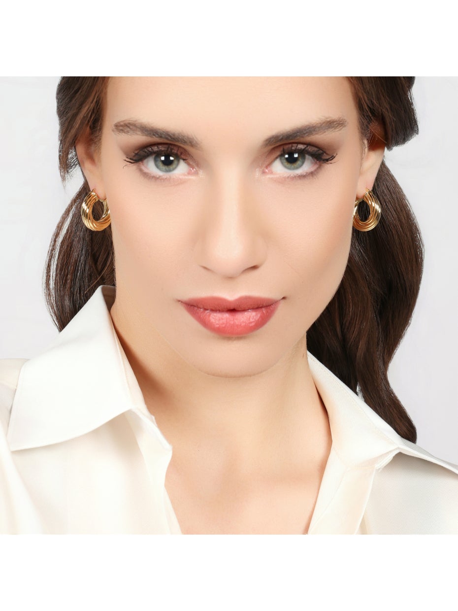 Orecchini a Cerchio Donna Unoaerre Torchon - 000EXO4879900