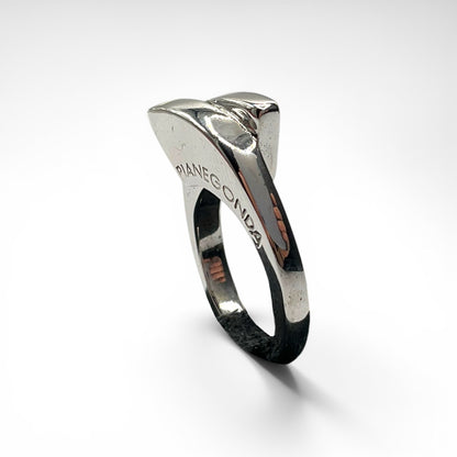 Anello Donna Argento Lucido Incrociato - AA10407