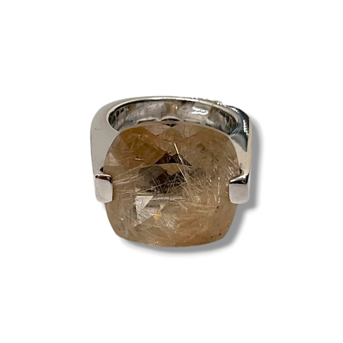 Anello Donna Argento Quarzo Giallo - A0390