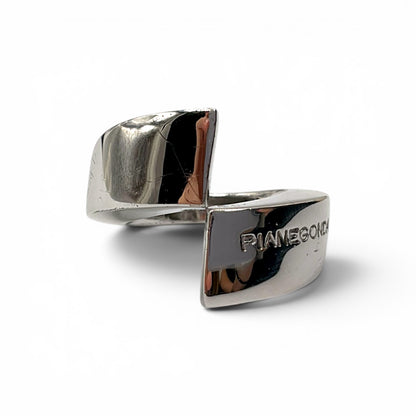 Anello Donna Argento Lucido o Sabbiato Incrociato - AA10404