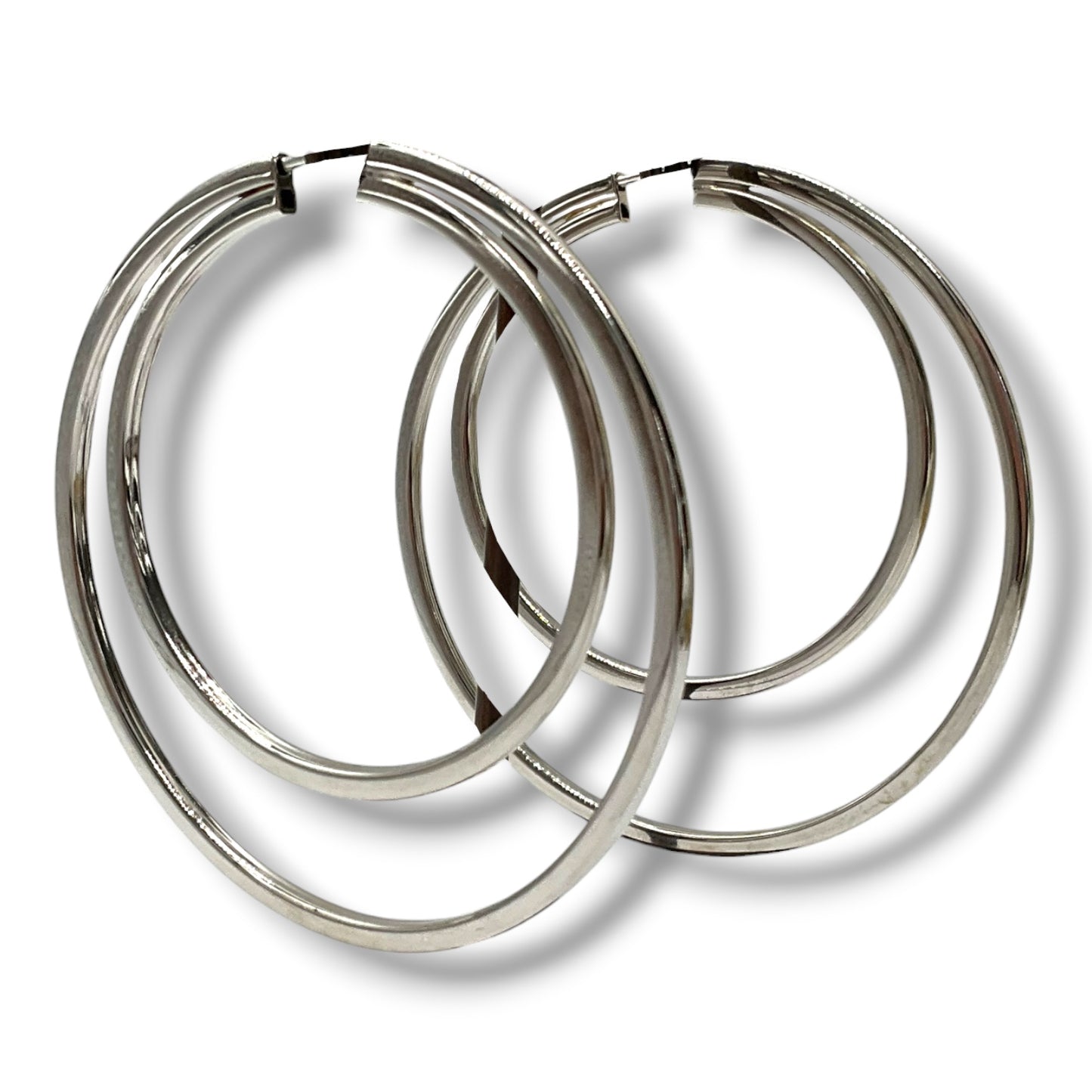 Orecchini Doppio Cerchio Donna Argento - OA010084