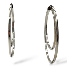 Orecchini Doppio Cerchio Donna Argento - OA010084