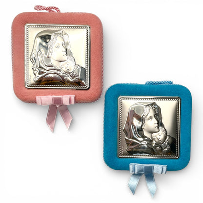 Medaglione Sopraculla Madonna con Bambino Quadrato Valenti - 1718 C