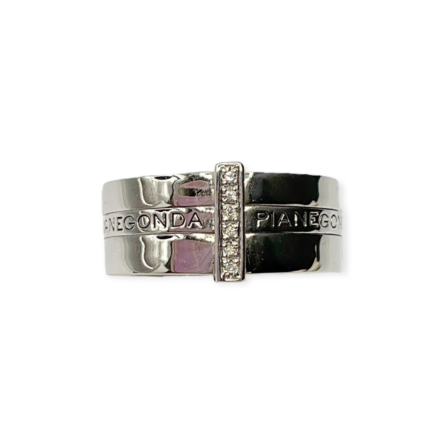 Anello a Fascia Donna Brillanti Bond in Argento - AA010648