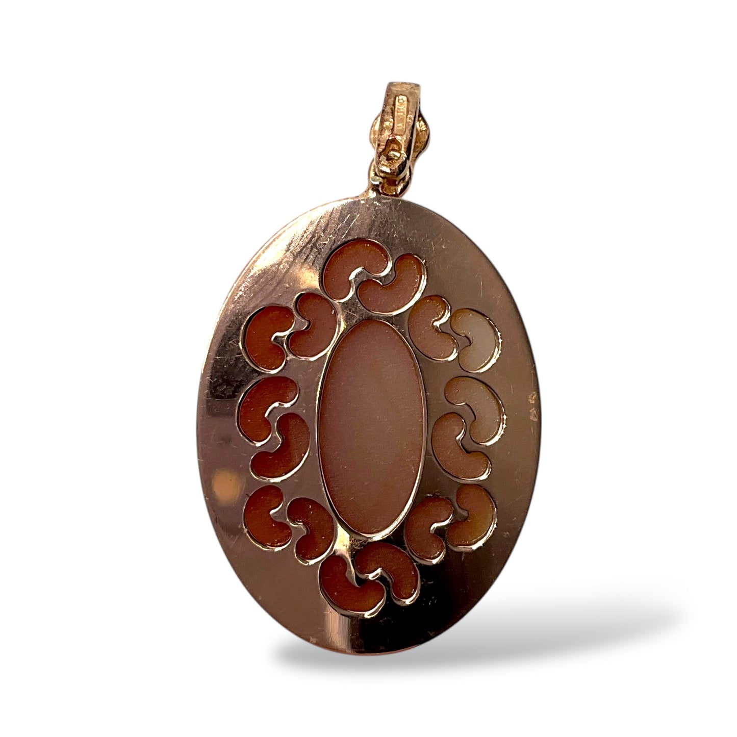 Ciondolo Cammeo con Montatura in Argento Rosato - Cammeo12