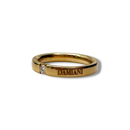 Fede Nuziale Damiani in Oro Giallo con Brillante 3,3 mm - 71481514