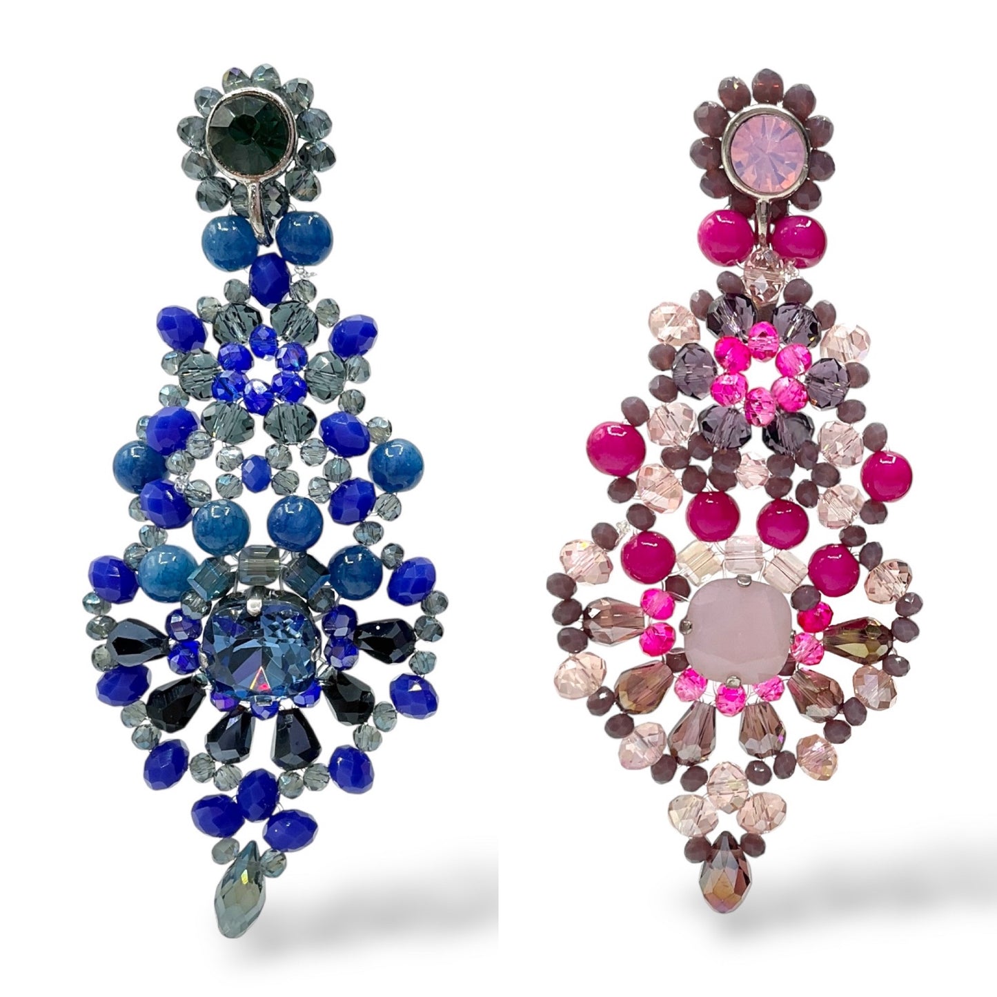 Orecchini Pendenti Donna Cristalli e Perline Ottaviani Bijoux - 49458