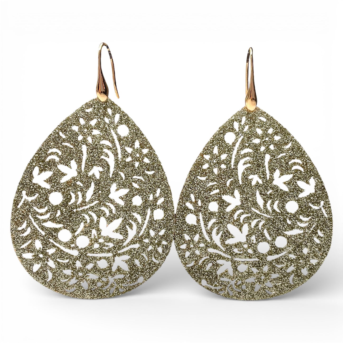 Orecchini Pendenti a Goccia con Glitter o Smalto - OR.AG05