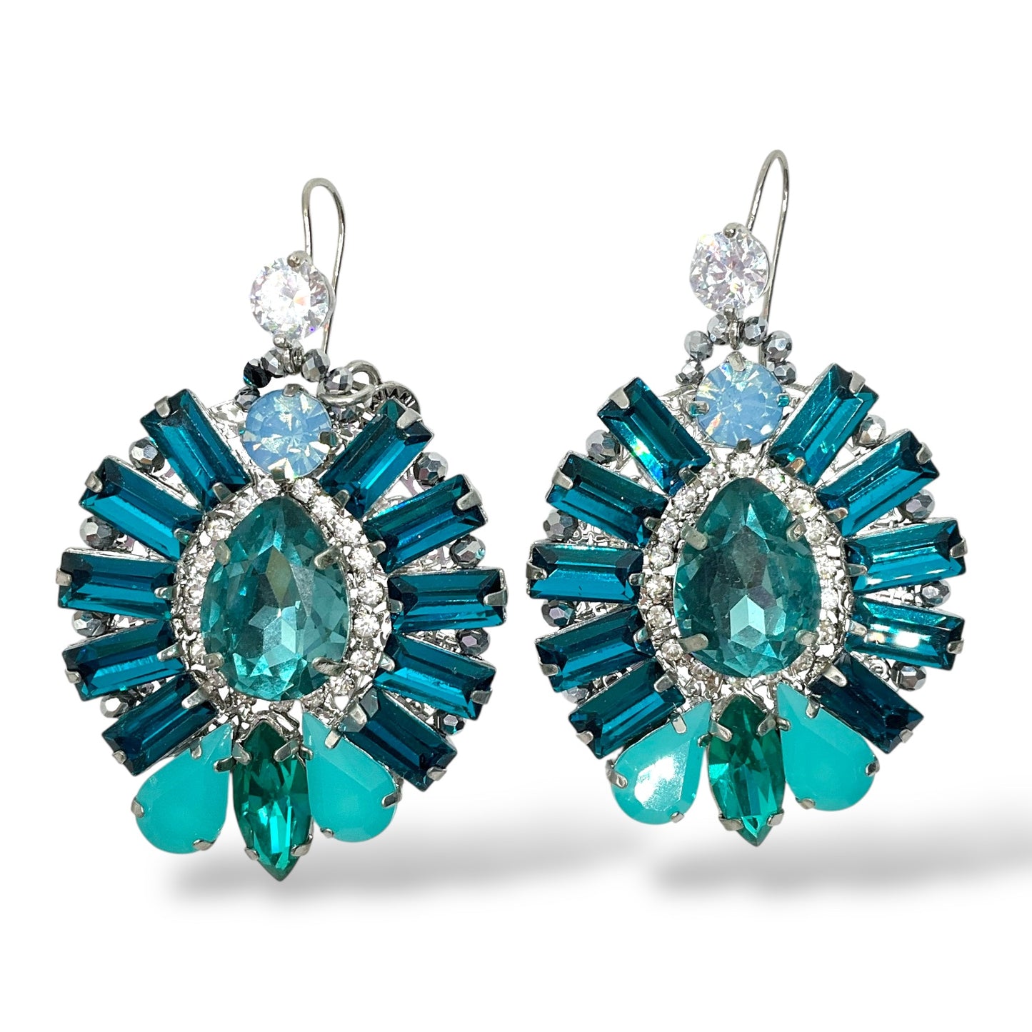 Orecchini Pendenti Donna Goccia con Cristalli Blu Ottaviani Bijoux - 490515